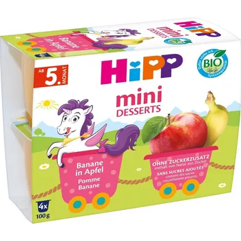 Dětská výživa HiPP BIO Jablka s banány 4×100 g