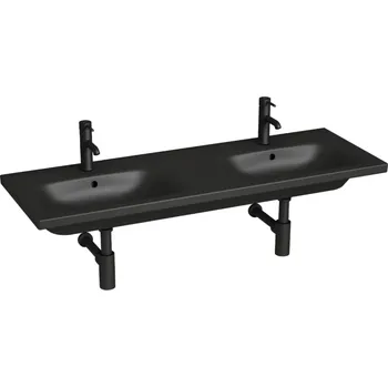 Umyvadlo Jika MIO dvojumyvadlo 130 cm s 2 otvory pro baterii H8147140001041 Varianta: Bílá-JIKAperla /s 1 otvorem pro baterii uprostřed - H8147141001041