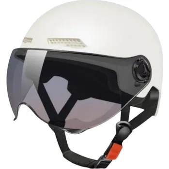 Cyklistická přilba Cyklistická a motocyklová přilba s brýlemi Nastavitelná velikost Bezpečnostní helma pro muže a ženy na kolo bílá