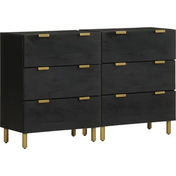 Zahradní nábytek OMAXI Příborníky 2 ks černé 60 x 33 x 75 cm kompozitní dřevo 407719