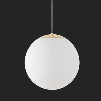 Průmyslové svítidlo OSMONT ADRIA S4 HP závěsné skleněné svítidlo mosaz leštěná / bílá IP40 4000 K 58W LED nouzové kombinované 3 h (původní kód OS 72612) - OSMONT OS ADR72612