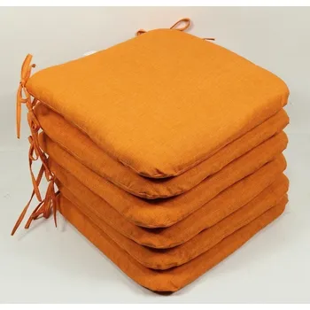 Podsedák Sedák 40x40 cm látka oranžový melír - set 6 kusů