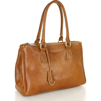 Kabelka Marco Mazzini Kožená kufříková kabelka Mazzini MM417 camel