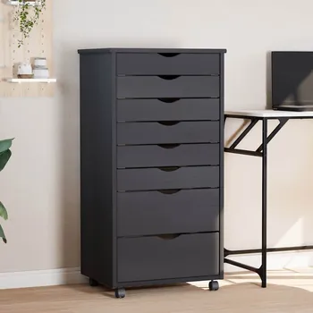 Zahradní úložný box OMAXI Zásuvková skříňka se zásuvkami MOSS šedá masivní borové dřevo 924942