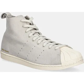 Dámská obuv Semišové tenisky adidas Originals x Wales Bonner SupeRStar Hi, 37 1/3, šedá, 09X