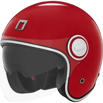 Helma na motorku Otevřená přilba na motorku NOX PREMIUM Heritage červená XL