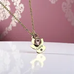 Přívěsek s řetízkem z chirurgické oceli Andělíček s krystalem zlatý