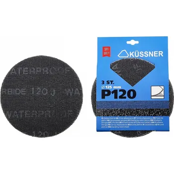 Brusný papír Küssner brusný disk mřížka + suchý zip, Ø125mm, zr.80-180 3ks ZRNITOST: P80
