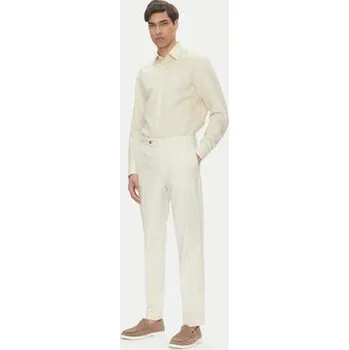 Pánské oblečení BOSS Chino kalhoty C-Perin 50544005 Écru Relaxed Fit 54