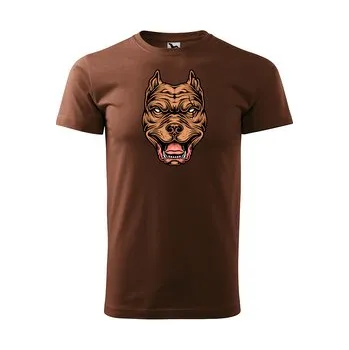 Pánské oblečení Tričko s potiskem Pitbull Brown: hnědé 4XL