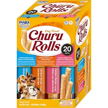 Pamlsek pro psa Inaba Churu Rolls dog snack multipack 20x 12g