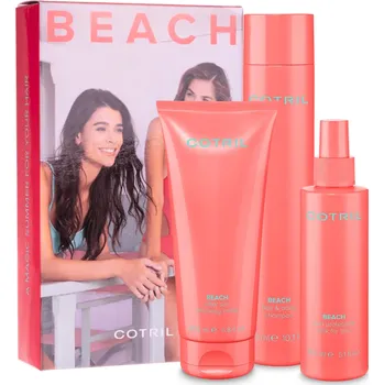 Kosmetická sada Cotril Beach solární kosmetická sada pro letní péči o vlasy (šampón 300 ml + maska 200 ml + mléko 150 ml)