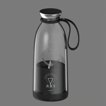 Přenosný bezdrátový smoothie mixér na cesty | cestovní drtič - černý