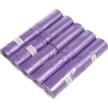 sáček na exkrement Plastové sáčky na psí exkrementy 10 rolí fialová