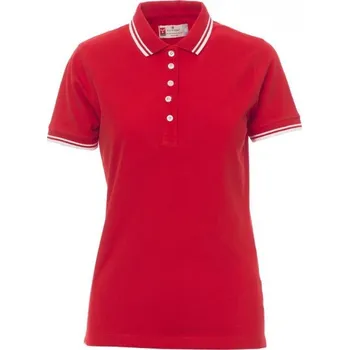 Dámské tričko Payperwear Dámská polokošile Skipper s kontrastním lemováním Barva: červená - bílá, Velikost: S