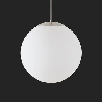 Průmyslové svítidlo OSMONT ADRIA P3 HP závěsné skleněné svítidlo nerez broušená / bílá IP40 3000 K 52W LED nouzové kombinované 3 h (původní kód OS 72033) - OSMONT OS ADR72033