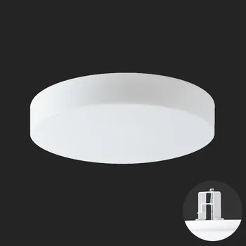 Koupelnové svítidlo OSMONT ELSA V4 stropní/nástěnné skleněné polovestavné svítidlo bílá IP44 3000 K 19W LED HF nouzové kombinované 3 h (původní kód OS 68136) - OSMONT OS ELS68136