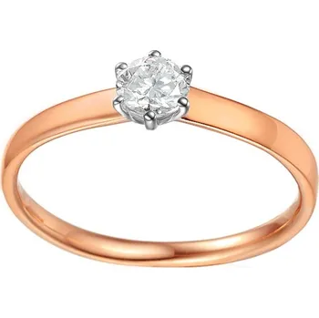 Prsten Zásnubní prsten s lab-grown diamantem Alra, růžové zlato IZLG1223R + dárkové balení LUXUS zdarma