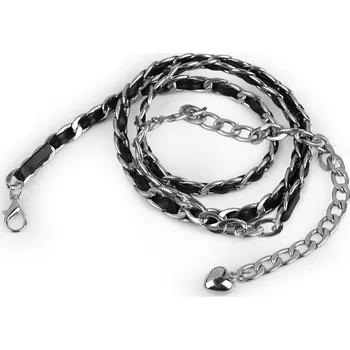 Opasek Dámský pásek kovový proplétaný šíře 0,9 cm