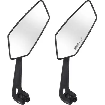 Zpětná zrcátka na motorku 2 ks Univerzální montáž 8 mm a 10 mm Černý ABS kryt 360° otočná hlava Pro skútry a nízkokapacitní motocykly