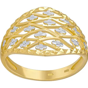 Šperk Zlatý prsten Alexandra ze žlutého a bílého zlata obvod 61 mm