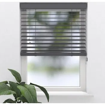 Žaluzie PVC žaluzie SOLUNA "Dřevo" šedá 50 mm 120 x 175 cm