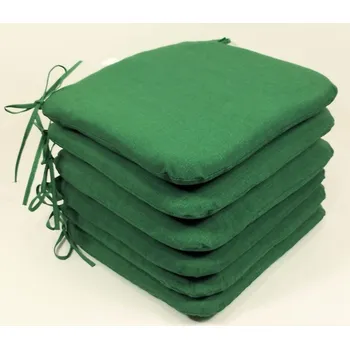 Podsedák Sedák 40x40 cm látka tmavě zelený melír - set 6 kusů