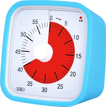 Kuchyňská minutka Vizuální časovač minutka 60 minut Barevné odpočítávání Tichý provoz Připomenutí času Pomůcka pro děti Učení Domácnost Škola Kancelář modrá