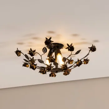 ONLI Stropní svítidlo Carolina, bronzová barva, 3 světla, železo 3 x 6 W LED - Doprava zdarma