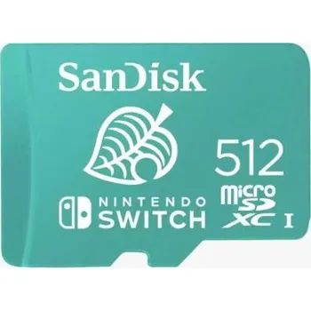 Paměťová karta SanDisk MicroSDXC karta 512GB for Nintendo Switch (R:100/W:90 MB/s, UHS-I, V30,U3, C10, A1) licensed Product,Super Mario SDSQXAO-512G-GNCZN