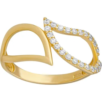 Prsten Zlatý prsten Corinne ze žlutého zlata s čirými Brilliance Zirconia obvod 60 mm