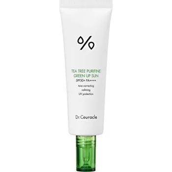 Přípravek na opalování Dr.Ceuracle Tea Tree Purifine Green Up Sun SPF 50 - Tónovaný pleťový krém na opalování 50 ml