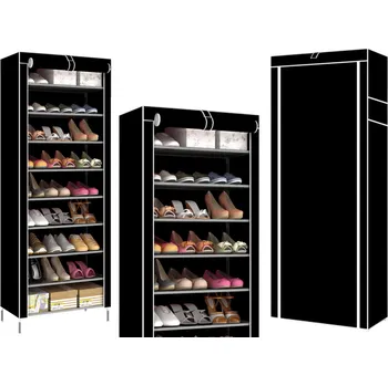 8patrový stojan na boty - šedý