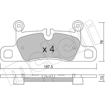 Brzdová destička Sada brzdových destiček, kotoučová brzda METELLI 22-1315-0