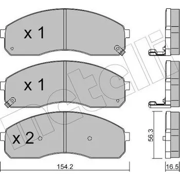 Brzdová destička Sada brzdových destiček, kotoučová brzda METELLI 22-0374-0