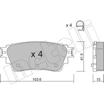 Brzdová destička Sada brzdových destiček, kotoučová brzda METELLI 22-1294-0