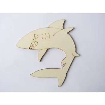 Vánoční dekorace Dřevěný výřez žralok