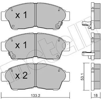 Brzdová destička Sada brzdových destiček, kotoučová brzda METELLI 22-0149-0