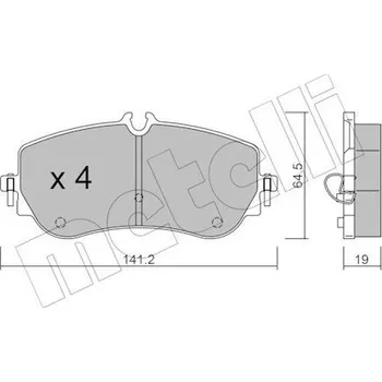 Brzdová destička Sada brzdových destiček, kotoučová brzda METELLI 22-1175-0