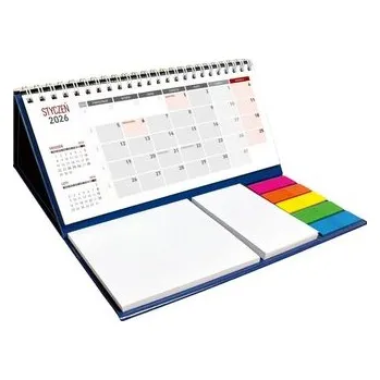 Diář Kalendarz 2026 Biurkowy z notesem granatowy