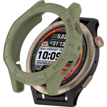 VSECHNONAMOBIL 65266 TPU HALF COVER Obal pre Amazfit Cheetah Round / Cheetah Pro zelený