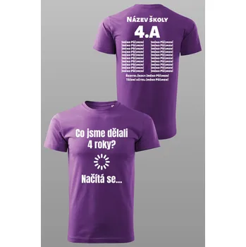 Absolventské tričko Načítá se... Barva: Fialová, Velikost: M