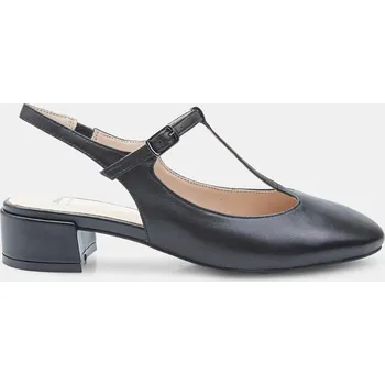 Dámské lodičky Baťa dámské kožené slingback city heels černé, vel. 38