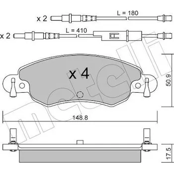 Brzdová destička Sada brzdových destiček, kotoučová brzda METELLI 22-0330-0