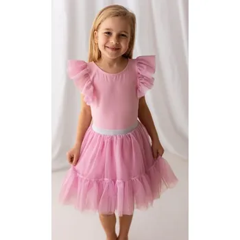 Dívčí šaty Dívčí sukýnka Princess Lily Grey růžová - 146