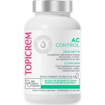 Léčba akné Topicrem AC Control Clear Skin - Doplněk stravy pro problematickou pleť se sklonem k akné ( 60 ks )
