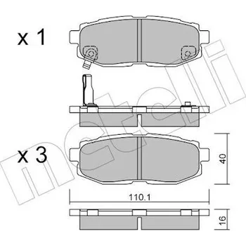 Brzdová destička Sada brzdových destiček, kotoučová brzda METELLI 22-0875-0
