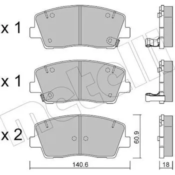 Brzdová destička Sada brzdových destiček, kotoučová brzda METELLI 22-1169-0
