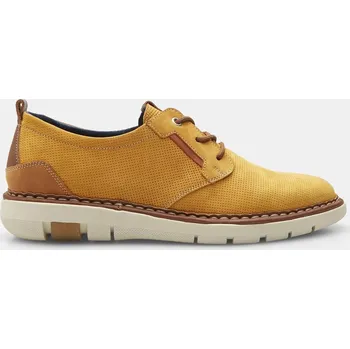 Pánské polobotky Baťa pánské kožené casual polobotky žluté, vel. 42