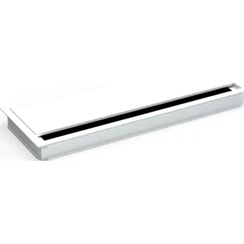 Nábytkové kování In-Design Průchodka kabelů Next do stolu hranatá šířka 120 mm - různé délky bílá Délka průchodky (mm): 320